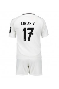 Real Madrid Lucas Vazquez #17 Babyklær Hjemme Fotballdrakt til barn 2024-25 Korte ermer (+ Korte bukser)